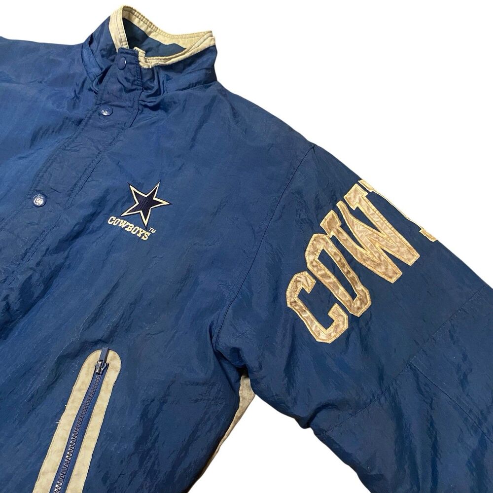 Vintage NFL Dallas Cowboys Starter Puffer Jacket Coat Y2K 90s XL HEAVILY WORN